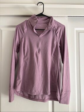 Apana Mauve Long Sleeve Half-Zip Pullover